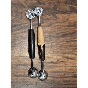 2 Vintage ECKO Double Ended Melon Baller EKCO USA Made MCM